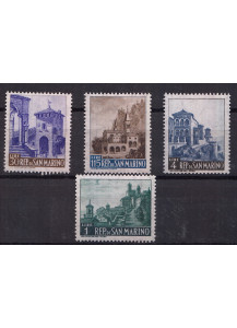 1961 San Marino Vedute 4 valori nuovi Sassone 551-4